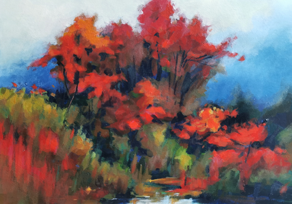 Landscape<br>
A5 - acrylic on paper