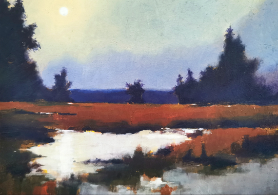 Landscape<br>
A5 - oil on paper