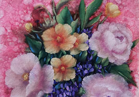 Bouquet<br>
A4 - oil on paper