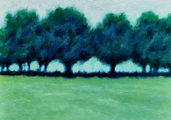 Trees<br>
A5 - oil on paper